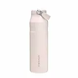 Stanley Flip Straw 2.0 Botella Agua Acero Inoxidable Con Pajita 1.06L - 15 Horas Fría - 3 Días Helada - Acero Inoxidable - Sin BPA - Antifugas - Apta Para Lavavajillas - Rose Quartz