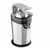Moulinex Vitapress Pro PC700D Exprimidor Eléctrico de Brazo 300 W, acero inoxidable, piezas desmontables, palanca de presión, máxima extracción, sistema antigoteo, base antideslizante