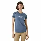 Pepe Jeans New Virginia SS N Camiseta, Azul (Azul Taladro), XL para Mujer