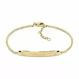 Tommy Hilfiger Jewelry Pulsera de Cadena para Mujer en Oro Amarillo con la Icónica Bandera 2780953
