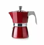 IBILI - Cafetera express Evva Red, 6 tazas, 300 ml, Aluminio fundido, Apto para inducción