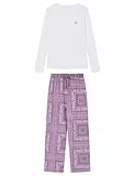 Women'secret Pijama de Manga Pantalón Largo Colección Daily Rose, Ivory, S para Mujer