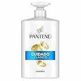 Pantene Pro-V Classic Clean Champú 1000ml con Dispensador para Pelo Normal y Mixto. Protege Enlaces Capilares. Sin Aceites Minerales ni Colorantes