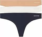 Tommy Hilfiger Braguitas Pack de 3 Mujer sin Costuras, Multicolor (Ivory/Misty Blush/Navy), M