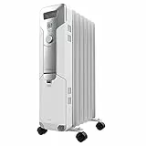 Cecotec Radiador Eléctrico de Aceite ReadyWarm 7000 Space. 7 Módulos, Bajo Consumo, 1500 W, 3 Niveles, Recogecables, Sistema de Seguridad, Ruedas, 15 m2