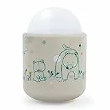 Lámpara nocturna portátil Pabobo x Kid Sleep para bebés y niños, luz LED suave, luz nómada, 70 horas de batería e inalámbrica, recargable en una toma de corriente, en el bosque