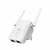 STRONG - Wifi Amplificador - Repetidor WIFI 300 Mbps - Compatible Con Box/Router - 1 Puerto Ethernet LAN + 1 Puerto Ethernet WAN/LAN - Doble Banda 2,4 GHz + 5 GHz - 2 Antenas Externas - Blanco