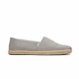 TOMS Alpargata Rope, Mocasines Planos Hombre, Gris (Gris Medio), 43 EU
