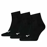 PUMA Unisex Quarter Plain, Calcetines Unisex adulto, Negro, 43-46