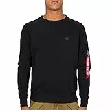 ALPHA INDUSTRIES X-Fit Sudadera, Negro (Black-03), XL para Hombre