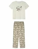 Women'secret Pijama de Manga Corta y pantalón Largo Colección Multilicense Urban, Ivory, M para Mujer