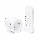 sonero ® Juego de enchufes inalámbricos de 2300 vatios | 1 control remoto | 1 control remoto | 1 batería CR2032, 3 V DC, blanco