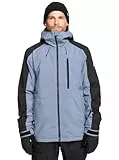 Quiksilver Mission Block JK Chaqueta, Flint Stone, Estándar para Hombre