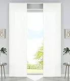 Gardinenbox Juego de 2 Cortinas correderas de Microfibra, 245 x 60 cm, Color Crema Mate