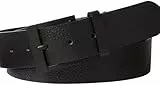 Calvin Klein Cinturón Hombre Classic 4,0 cm Cinturón de piel, Negro (Black/Black), 110 cm
