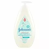 Johnson's Baby, Cottontouch - Baño de ducha 2 en 1, para niños y recién nacidos, con algodón real, sin colorantes sulfatos ni alcohol, sin lágrimas, 500 ml