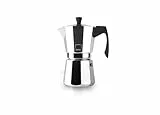 IBILI - Cafetera express Evva White, 6 tazas, 300 ml, Aluminio fundido, Apto para inducción