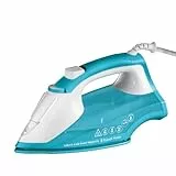 Russell Hobbs Plancha ropa vapor, 2400 W, golpe vapor 115 g/min, Light&Easy Brights Aqua, cerámica con acondicionador, vapor automático, depósito 240 ml, antical y antigoteo, vapor 35 g/min
