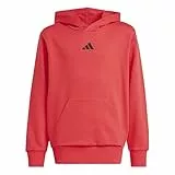 adidas Unisex niños Essentials Pocket Hoodie, Pure Ruby/Black, 9-10 Years