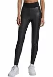 URBAN CLASSICS Leggings de Mujer, Leggings de Cuero Sintético, Pantalones con Cintura Alta, Cintura Antiestrés, Disponible en Varios Colores y Tallas de XS - 5XL