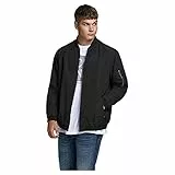 Jack & Jones Jjerush Bomber Ps Noos Chaqueta bomber, Hombre, Negro, 3XL