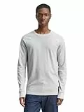 TOM TAILOR Denim 1048996 Camiseta de Manga Larga para Hombre, 15277-Chalk Grey, M