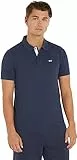 Tommy Jeans Tjm Slim Placket Polo Dm0dm15370 Polos de Manga Corta, Azul (Twilight Navy), M Hombre