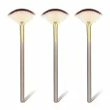Amaxiu Pack de 3 Brochas Abanico Maquillaje para Tratamientos Faciales, Mango de Madera Brocha Mascarilla Abanico Facial Brocha Aplicadora Mezcla Profesional Brocha Maquillaje Mascarilla Crema