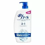 H&S Classic Champú y Acondicionador Anticaspa 2 en 1 1000ml, con Dispensador. Hasta 100% de Protección Anticaspa. Para Todo Tipo de Pelo y Cuero Cabelludo. Uso Diario. Limpieza profunda