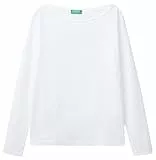 United Colors of Benetton Camiseta M/L 3096d102q, Color Blanco Mujer
