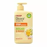 Dicora Urban Fit | Gel de Ducha con Vitamina E, Mango & Aguacate | Gel de Baño Nutritivo e Hidratante con Extracto de Aguacate y Mango | Tamaño 825 ml
