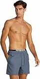 Calvin Klein Bañador Hombre Medium Double con Cintura Ajustable, Azul (Grisaille), S