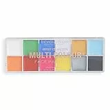 Makeup Revolution London, Colección Artística, Bandeja de Pinturas Faciales, Intensamente Pigmentadas, Fórmula Difuminable, 12 Tonos Cremosos, 12 x 2.7g