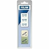 MILAN 430, Nata 648 Gomas de borrar, Blanco, Pequeño, 5