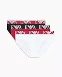 EMPORIO ARMANI 3-Pack Brief Calzoncillos, Wht/Scooter/BLK, XXL para Hombre