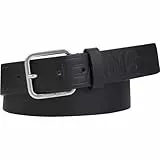 Tommy Jeans Men Belt Tjm Finley 3.5 cm Leather, Multicolor (Black), 95