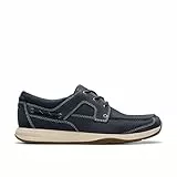 Clarks Sailview Lace, Zapatillas Hombre, Nubuck Azul Marino, 39.5 EU