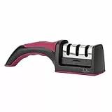 JATA HACC4541 - Afilador Cuchillos Profesional con Mango Ergonómico. Uso Manual para Afilar y Pulir Cuchillos. Apto para Todos los Tamaños. Afilado Efectivo. Base Antideslizante