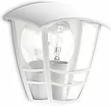 Philips MyGarden Creek Aplique de exterior, empotrado, casquillo gordo E27, bombilla no incluida, 19.5 cm, blanco