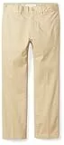 Amazon Essentials Pantalones Chinos de Uniforme de Corte Recto y Frente Plano Niño, Marrón Caqui, 9 años