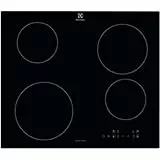 Electrolux Serie 300 - Placa de cocción de inducción con 4 fuegos empotrados, EIB60424CK, mandos SliderTouch, 60 cm, 590 x 520 mm, negro
