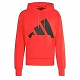 adidas Hombre Essentials Big Logo French Terry Hoodie, Pure Ruby/Black, M