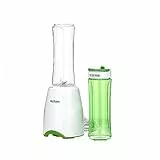 SEVERIN Batidora Smoothie Mix and Go, 300 W, 600 ml, incluye 2 vasos con tapa, Color blanco / Verde, SM 3735