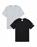 Champion Legacy-Icons 2 Pack Crewneck T-Shirt Camiseta, Gris (Em021), L (Pack de 2) para Hombre