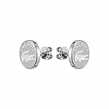 Lacoste Pendientes de botón para Mujer Colección SNEAK , Plata, Talla única