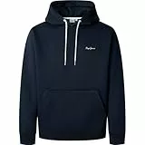 Pepe Jeans Macbeth Small Logo Plain Hoodie Sudadera, Dulwich Blue, L Unisex Adulto