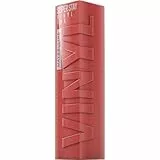 Maybelline New York Superstay Vinyl Ink, Pintalabios Efecto Vinilo, Vinilo Fijo, Larga Duración, Tono 15 Peachy