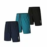 fovdtaa - Pantalón corto deportivo para hombre, de secado rápido, 3 unidades, para gimnasio, correr, entrenamiento, L