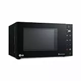 LG MH6535GIB - Microondas con grill, 1000 W, Smart Inverter, Display digital, Color Negro Transparente, 1000 W, 25 l
