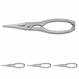 Arcos Tenazas de Marisco en Acero Inoxidable 185 Mm y Mango Ergonómico. Instrumento Profesional Corta Marisco y Abridor de Frutos Secos. Color Gris (Paquete de 4)